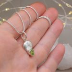 "Luna - Peridot" ezüst amulett