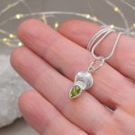 "Luna - Peridot" ezüst amulett