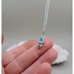 "Égi konfluencia" - kézzel készült ezüst amulett topázzal