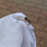 "Nature Details - Gránát" ezüst gyűrű