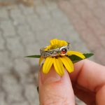 "Nature Details - Gránát" ezüst gyűrű