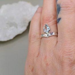   "Tiara gyűrű" - kézzel készült ezüst gyűrű akvamarinnal