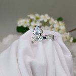 "Tiara gyűrű" - kézzel készült ezüst gyűrű akvamarinnal