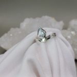 "Tiara gyűrű" - kézzel készült ezüst gyűrű akvamarinnal