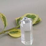 "Nature Details - Női lélek fénye" - kézzel vésett ezüst gyűrű herkimer gyémánttal