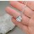 "Világoskék Nefelejts" - kézzel vésett ezüst medál zafírral